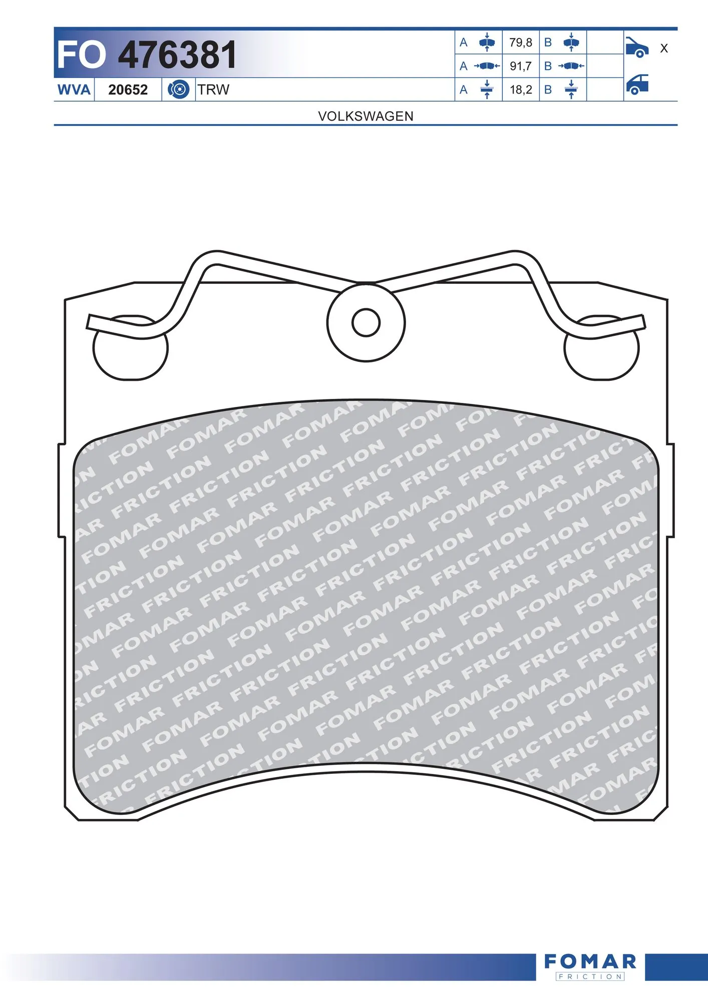 Brake Pad Set, disc brake